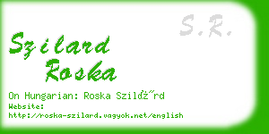 szilard roska business card